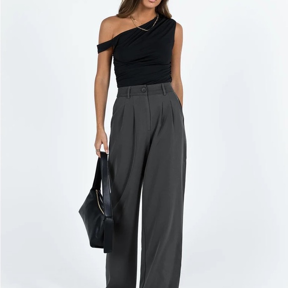 Princess Polly ARCHER PANTS SLATE size 4 - Picture 1 of 8